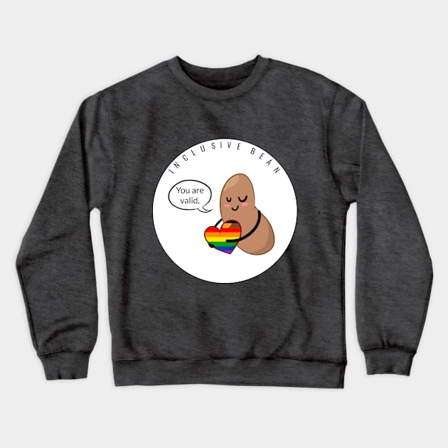 Philly Pride Flag: Inclusive Bean Crewneck Sweatshirt by Bri the Bearded Spoonie Babe